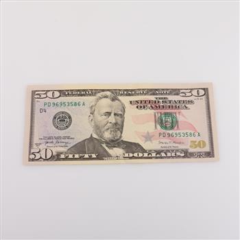 2017-A US Federal Reserve Note 50 Dollars