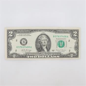 2017A US Two Dollars Federal Reserve Note | Property Room