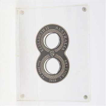 2018 Australia Fine Silver Figure Eight Dragon 2 Dollars 2 Oz