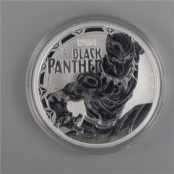 2018 Tuvalu Marvel Series Black Panther Reverse Proof Fine Silver 1 Dollar 1oz
