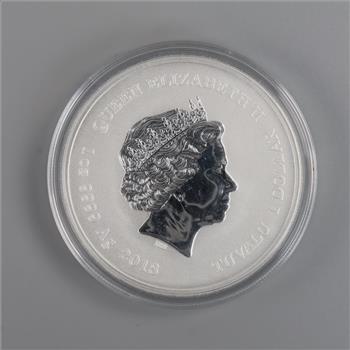 2018 Tuvalu Marvel Series Black Panther Reverse Proof Fine Silver 1 Dollar 1oz