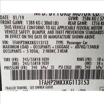 2019 Ford Taurus (Hartford, CT 06114)