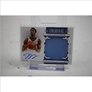 2019-20 National Treasures Colossal Jaren Jackson Jr Auto Patch #CMA-JJJ /49