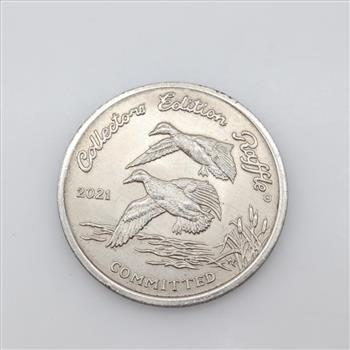 2021 Ducks Unlimited Collector's Edition Raffle Coin Token