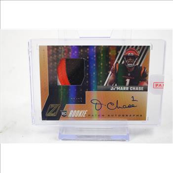2021 Zenith Football Ja'Marr Chase Auto Rookie Patch Card #92 /99