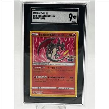 2022 Pokemon Go #011 Radiant Charizard Graded 9 By SGC