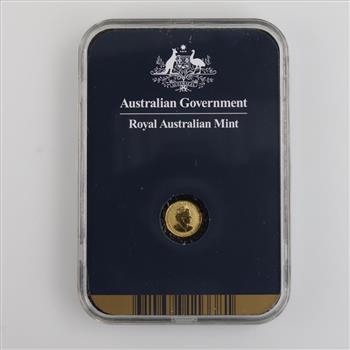 2023 Royal Australian Mint Mini Money Emu Frosted Fine Gold 5 Dollars 1/2g Round