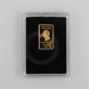 2024 Solomon Islands Fine Gold 10 Dollars 1/200oz Bar