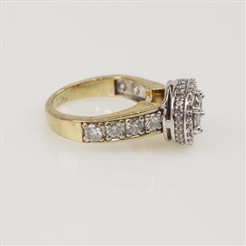 2.05cts TW Diamond 10kt Gold Two-tone Ring-Evaluated By Our Certified Gemologist-AGS/GIA