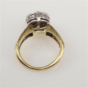 2.05cts TW Diamond 10kt Gold Two-tone Ring-Evaluated By Our Certified Gemologist-AGS/GIA