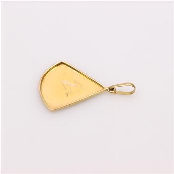 20kt Gold Letter T Pendant