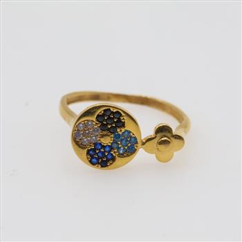 20kt Gold Multi-Colored Stone Ring