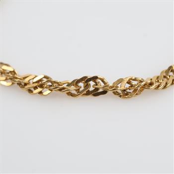 20kt Gold Singapore Chain Bracelet