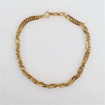 20kt Gold Singapore Chain Bracelet