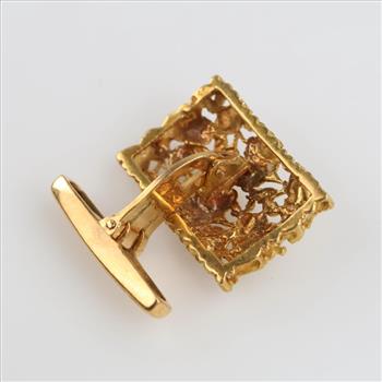 20kt Gold Single Cuff Link