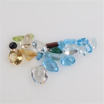 20+Loose Gemstones Including Blue Topaz & Citrine