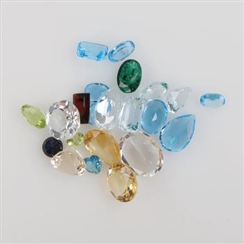 20+Loose Gemstones Including Blue Topaz & Citrine