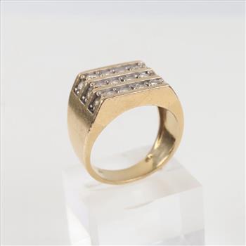 2.16cts TW Diamond 10kt Gold Ring-Evaluated By Our Certified Gemologist-AGS/GIA