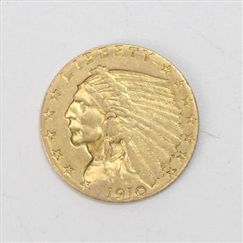 21k Gold 2 1/2 Dollar Coin