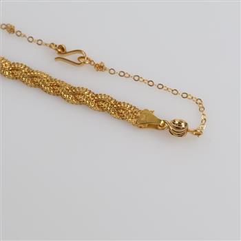 21kt Gold Braided Bracelet