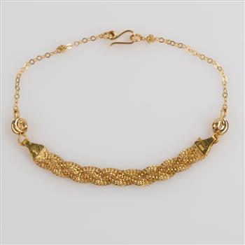 21kt Gold Braided Bracelet