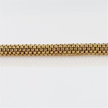 21kt Gold Braided Round Chain Necklace -Evaluated By Our Certified Gemologist - AGS / GIA