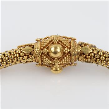 21kt Gold Braided Round Chain Necklace -Evaluated By Our Certified Gemologist - AGS / GIA