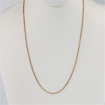 21kt Gold Double Curb Chain Necklace