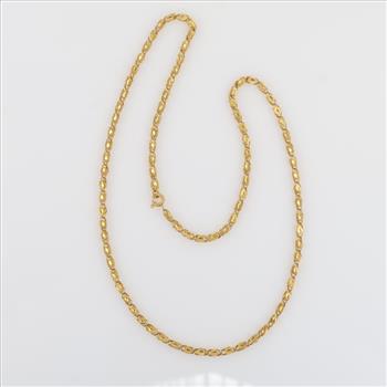 21kt Gold Fancy Link Necklace