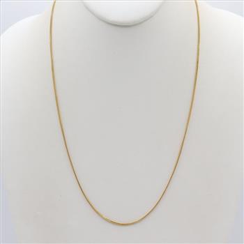 21kt Gold Foxtail Chain Necklace