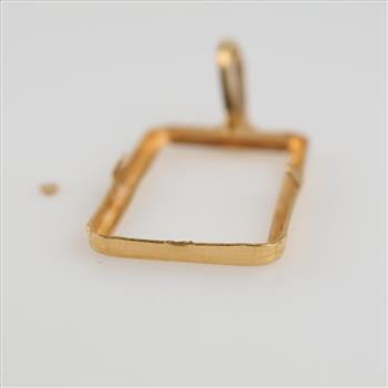 21kt Gold Prong Mount Frame Pendant
