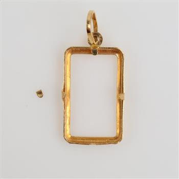 21kt Gold Prong Mount Frame Pendant