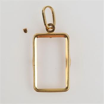 21kt Gold Prong Mount Frame Pendant