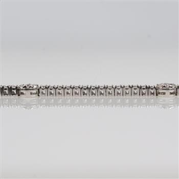 2.20cts TW Diamond 14kt White Gold Tennis Bracelet-Evaluated By Our Certified Gemologist-AGS/GIA
