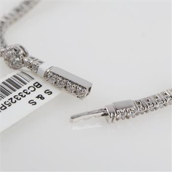 2.20cts TW Diamond 14kt White Gold Tennis Bracelet-Evaluated By Our Certified Gemologist-AGS/GIA