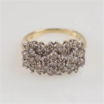 2.26cts TW Diamond 10kt Gold Wedding Band- Evaluated By Our Certified Gemologist-AGS/GIA