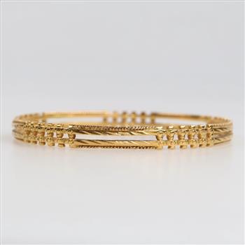 22kt GF Ornate Bangle Bracelet