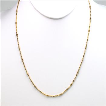 22kt Gold 9.7g Rope Chain Necklace | Property Room
