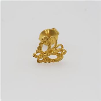 22kt Gold Butterfly Earring