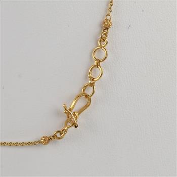 22kt Gold Clear Stone Beaded Necklace
