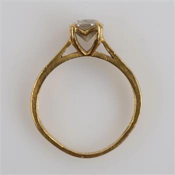 22kt Gold Clear Stone Ring