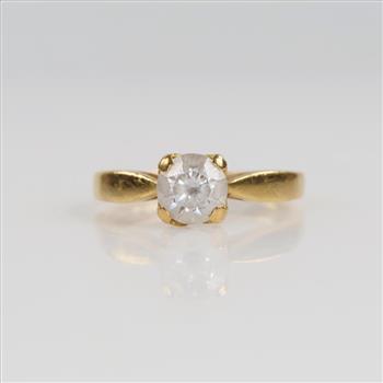 22kt Gold Clear Stone Ring