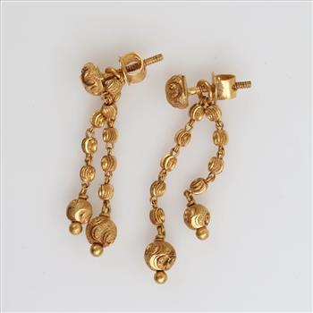 22kt Gold Dangle Earrings