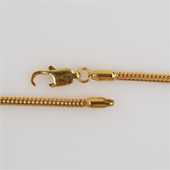 22kt Gold Foxtail Chain Link Necklace