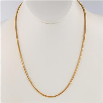 22kt Gold Foxtail Chain Link Necklace