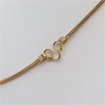 22kt Gold Foxtail Chain Necklace