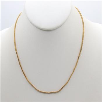 22kt Gold Foxtail Chain Necklace