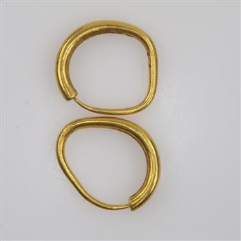 22kt Gold Hollow Hoop Earrings