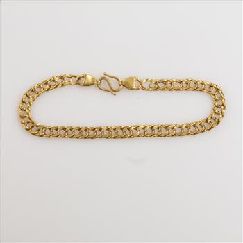 22kt Gold Hollow Link Bracelet