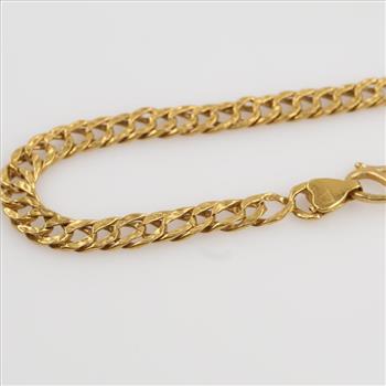 22kt Gold Hollow Link Bracelet